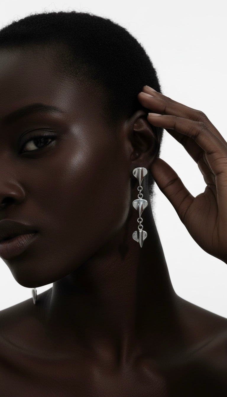 TEMBO 3-DROP EARRINGS