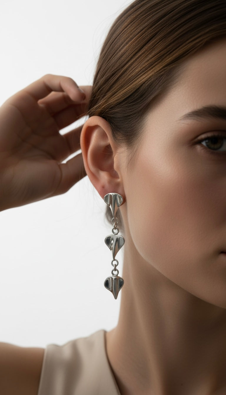 TEMBO 3-DROP EARRINGS