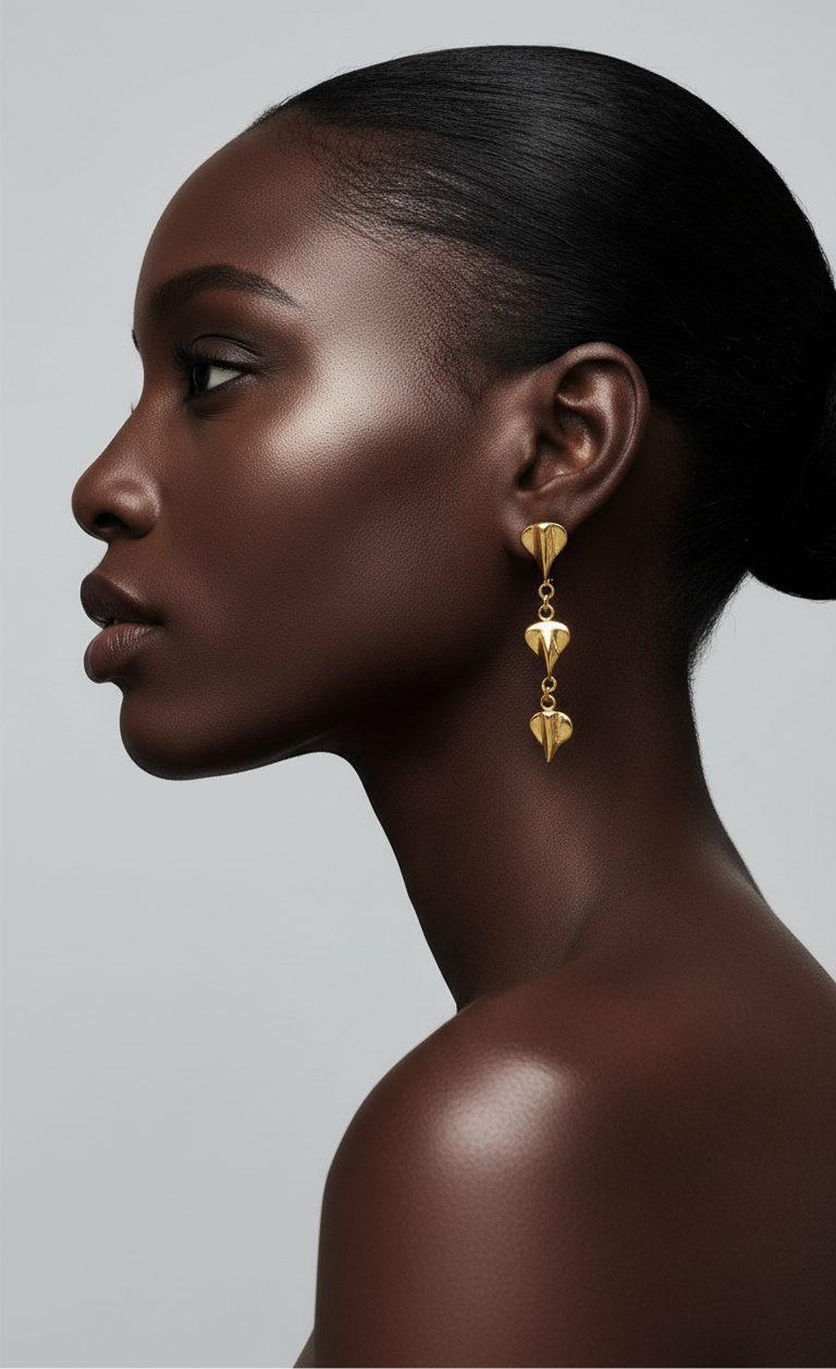 TEMBO 3-DROP EARRINGS