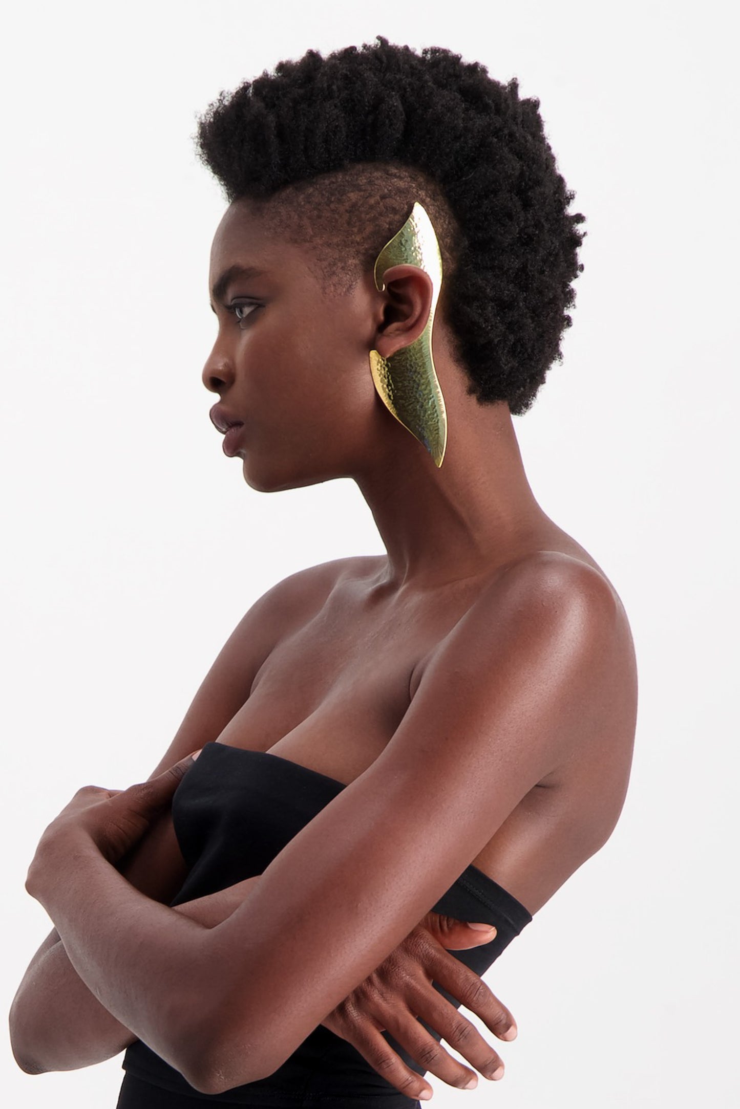 Stylish Handmade Ear cuff Jewelry with added texture to create patterns on the surface