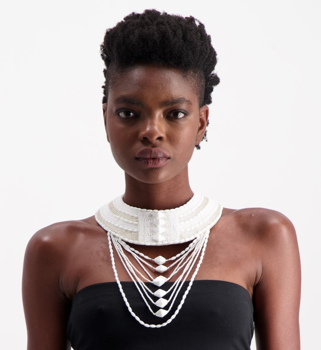 MOYA NECK PIECE WHITE