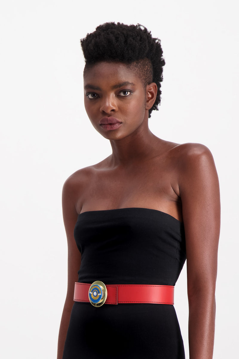 KILIFI BELT NARROW RED