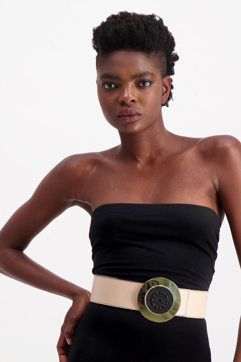 KILIFI BELT WIDE BEIGE